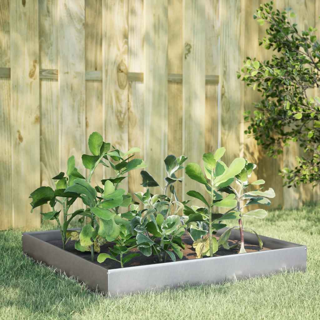 Vrtna posuda za sadnju 100x100x26 cm pocinčani čelik