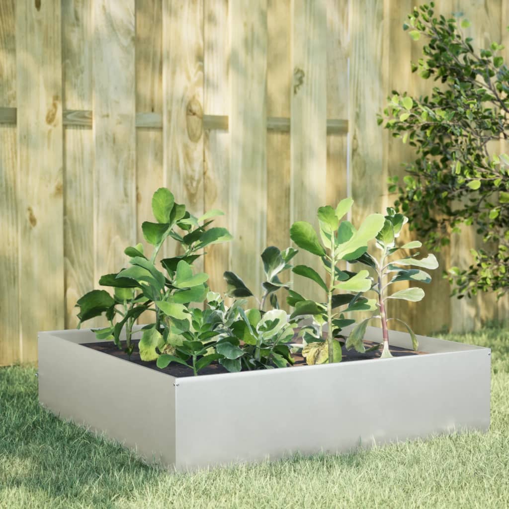 Povišena vrtna gredica 100x100x25 cm nehrđajući čelik