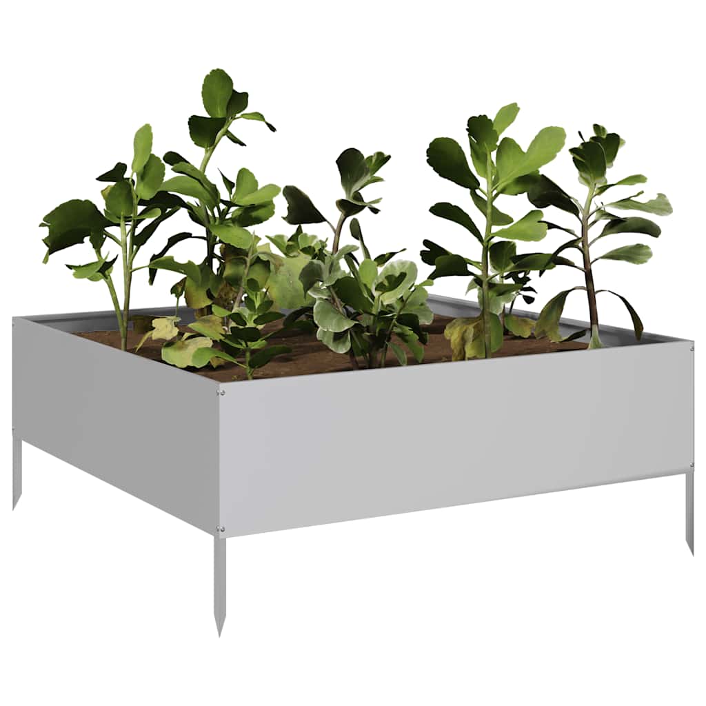 Vrtna posuda za sadnju 100 x 100 x 25 cm pocinčani čelik