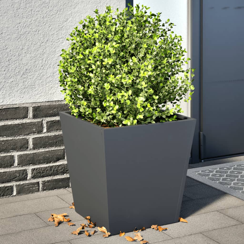 Vrtne sadilice 2 kom antracit 40x40x40 cm čelične