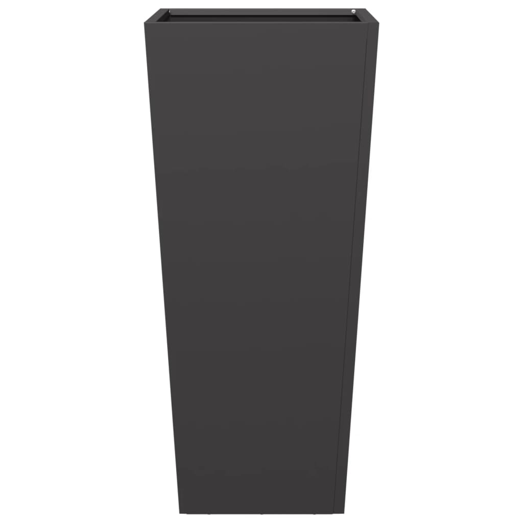Vrtne sadilice 2 kom crne 35 x 35 x 75 cm čelične