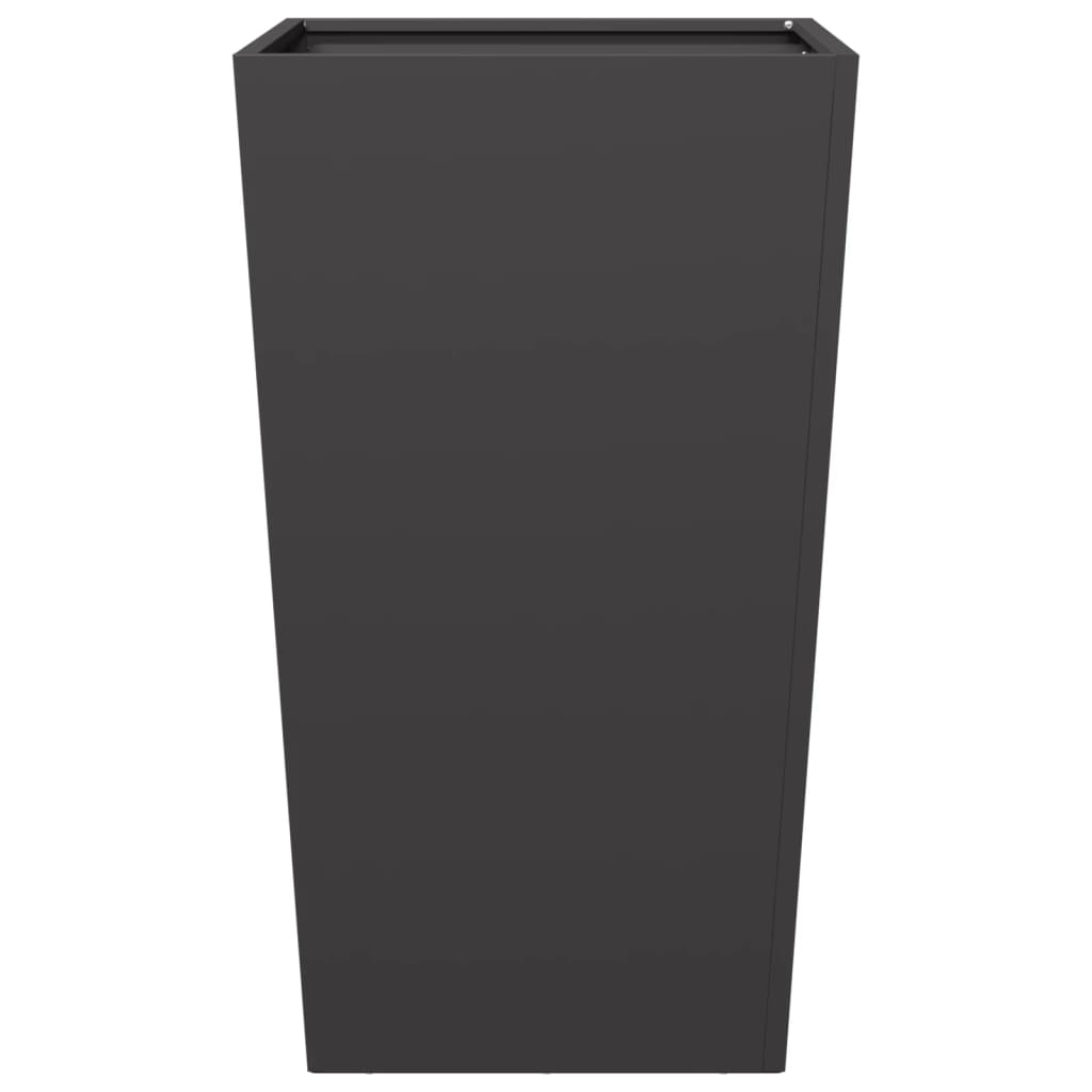 Vrtne sadilice 2 kom crne 45x45x75 cm čelične