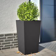 Vrtne sadilice 2 kom crne 45x45x75 cm čelične