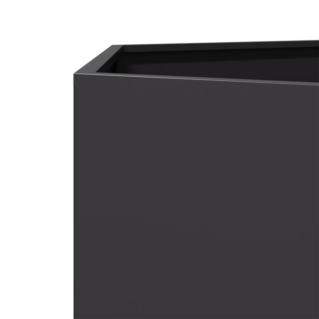 Vrtna sadilica crna šesterokutna 104 x 90 x 45 cm čelična