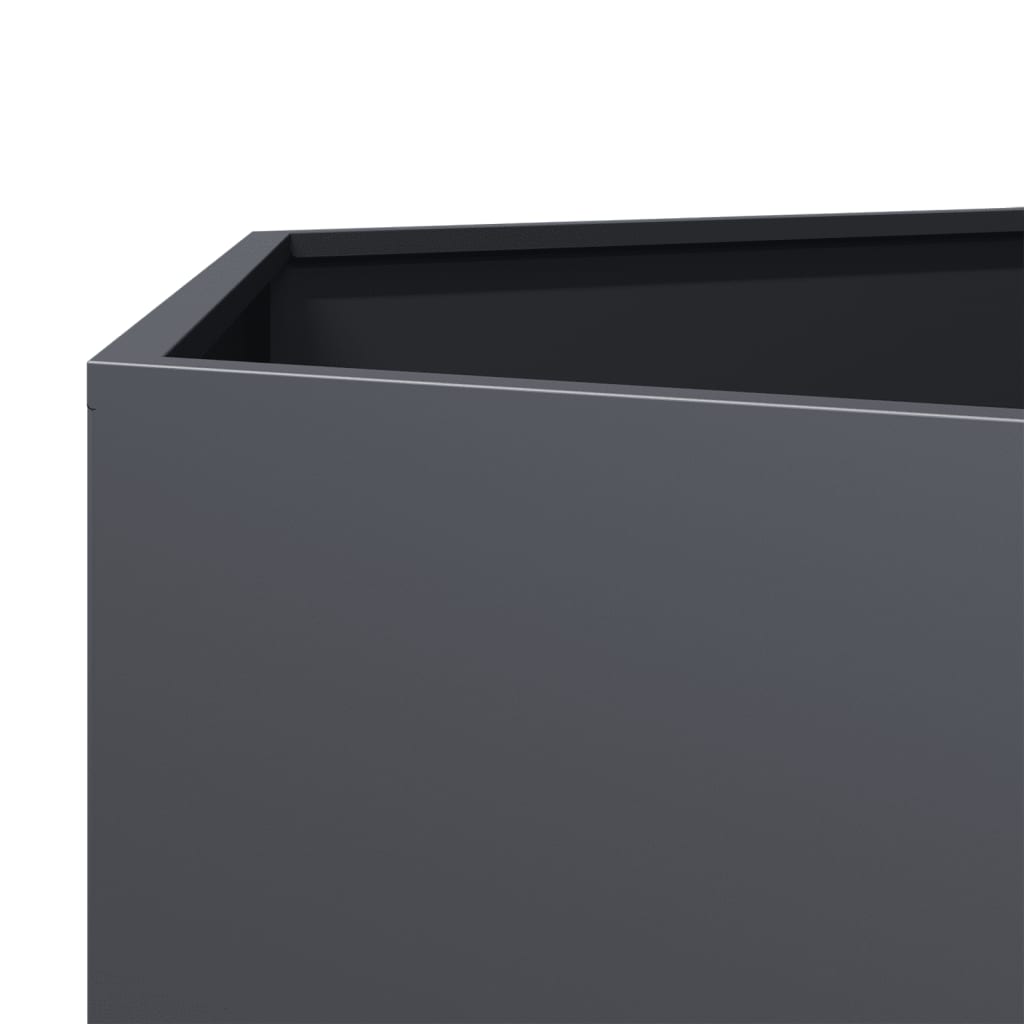 Vrtna sadilica antracit šesterokutna 104x90x45 cm čelična