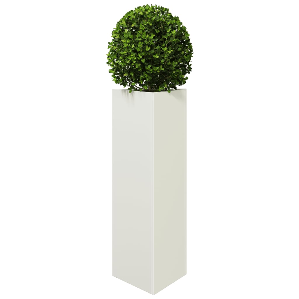 Vrtna sadilica bijela trokutasta 30 x 26 x 75 cm čelična