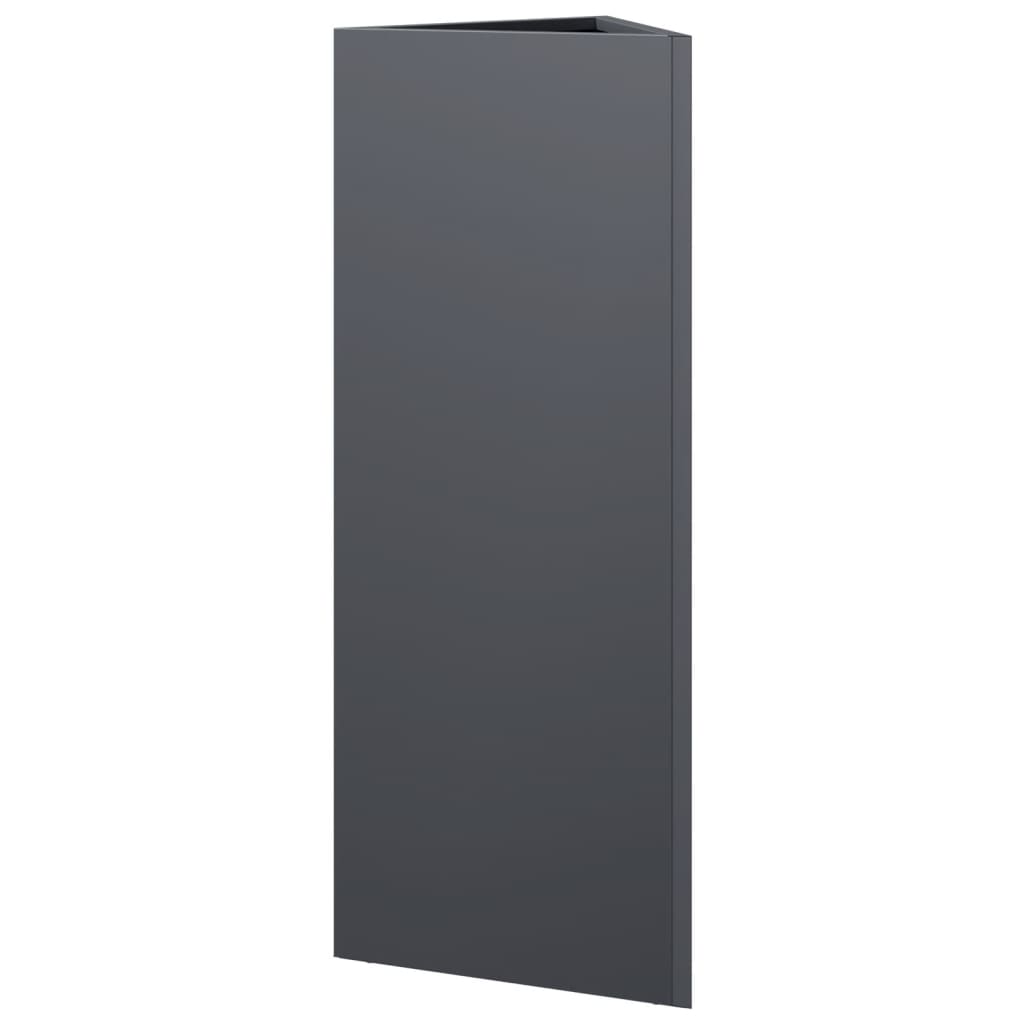 Vrtna sadilica antracit trokutasta 30x26x75 cm čelična