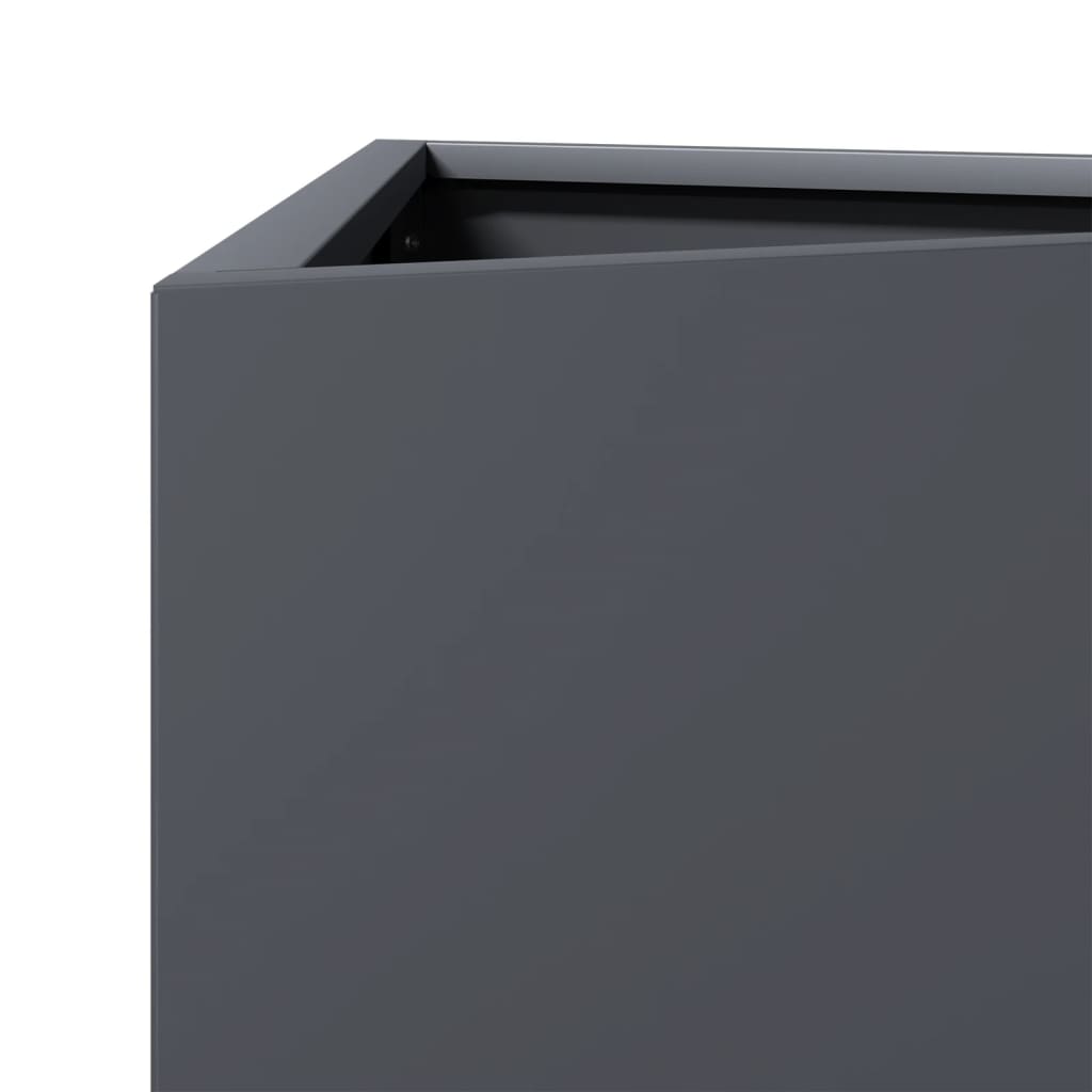 Vrtna sadilica antracit trokutasta 30x26x75 cm čelična