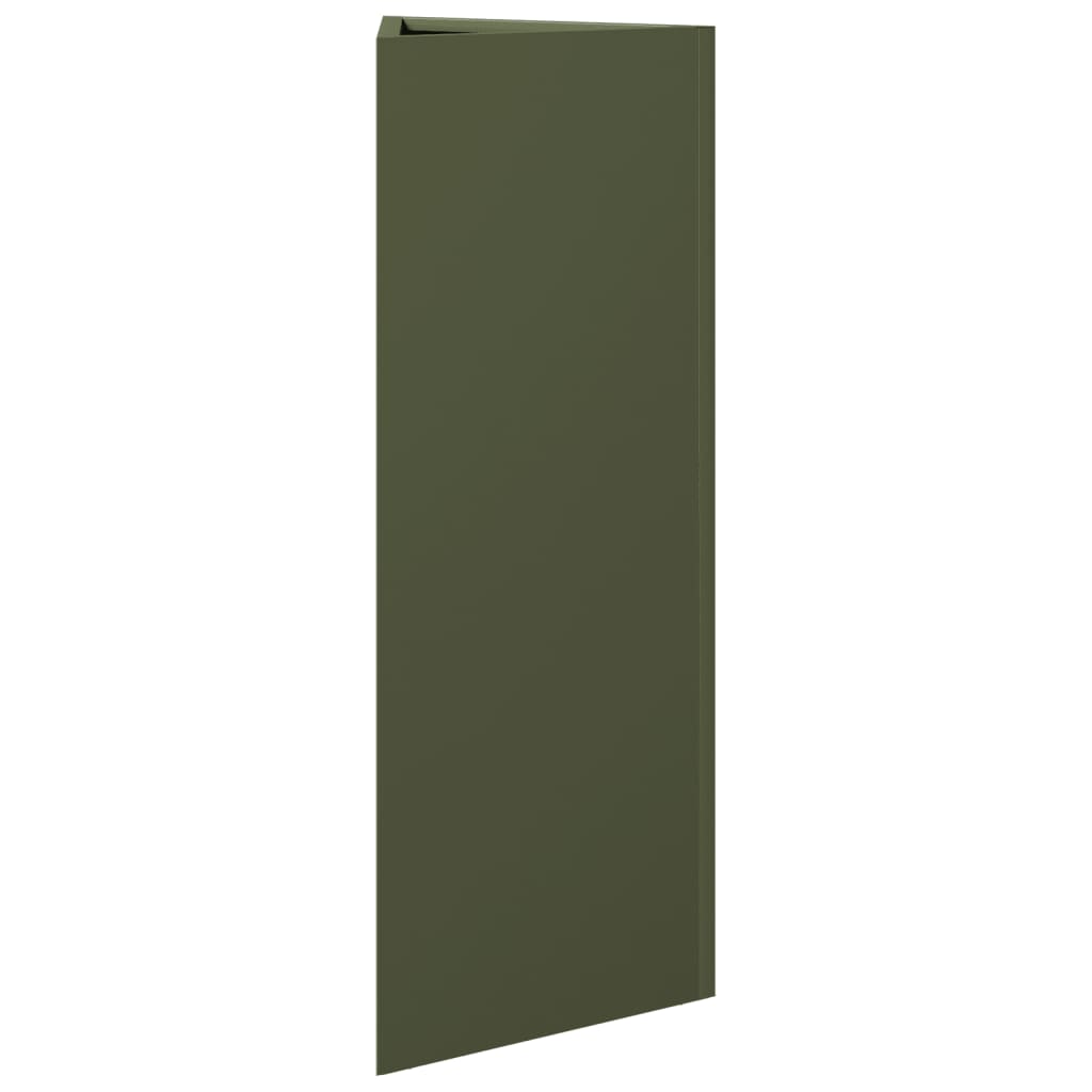 Vrtna sadilica maslinastozelena trokutasta 30x26x75 cm čelična