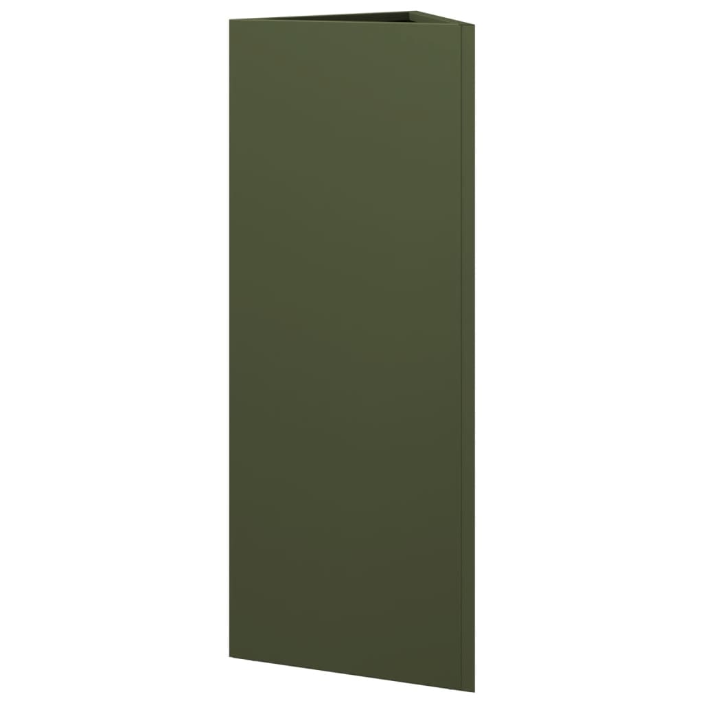 Vrtna sadilica maslinastozelena trokutasta 30x26x75 cm čelična