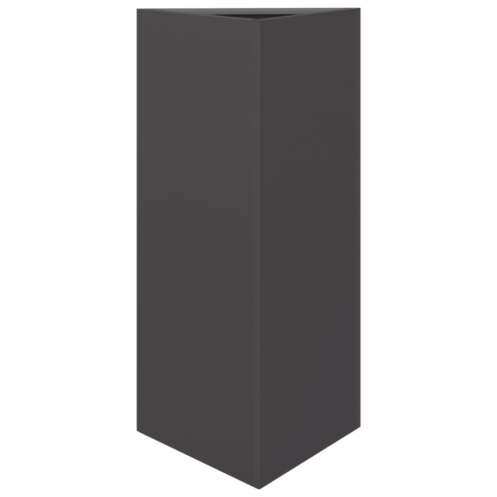 Vrtna sadilica crna trokutasta 40x34,5x75 cm čelična