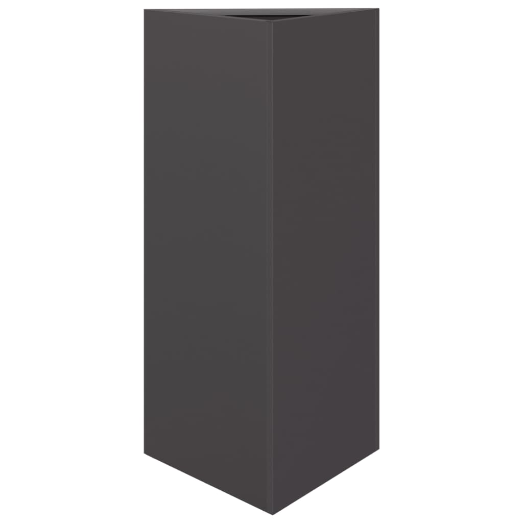 Vrtne sadilice 2 kom crna trokutasta 40x34,5x75 cm čelične