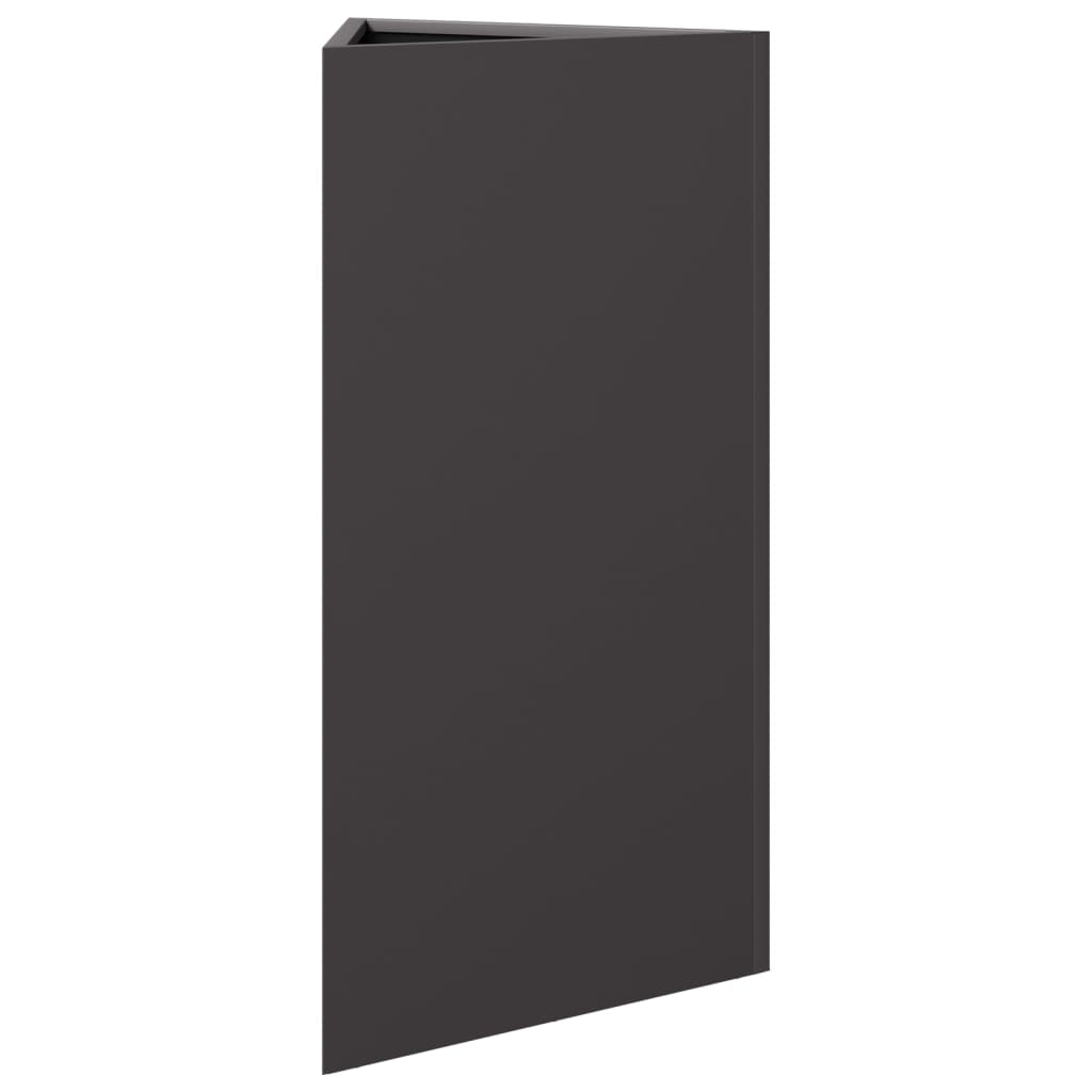 Vrtne sadilice 2 kom crna trokutasta 40x34,5x75 cm čelične