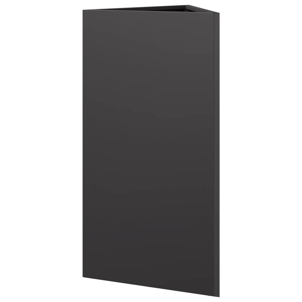 Vrtne sadilice 2 kom crna trokutasta 40x34,5x75 cm čelične