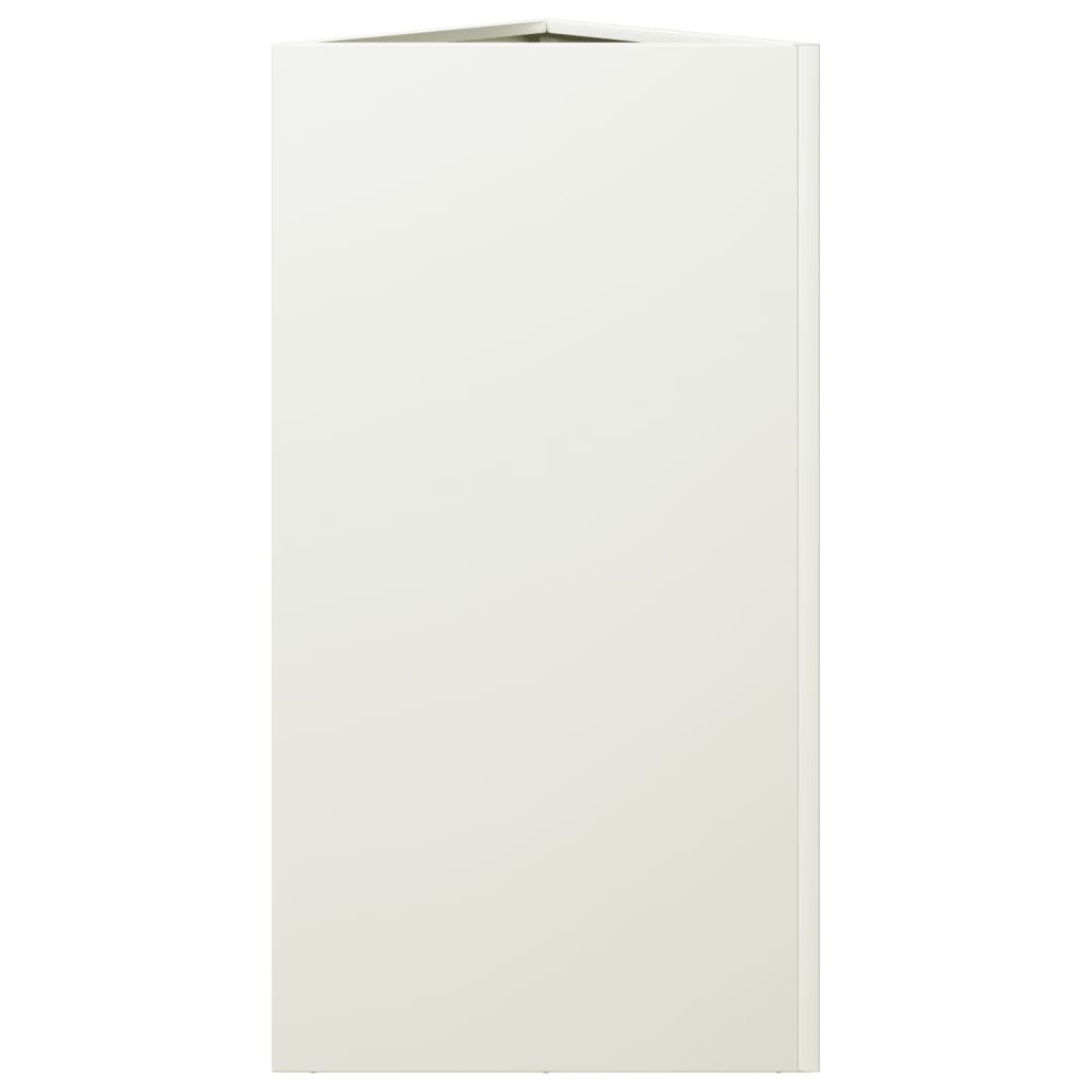 Vrtna sadilica bijela trokutasta 40x34,5x75 cm čelična