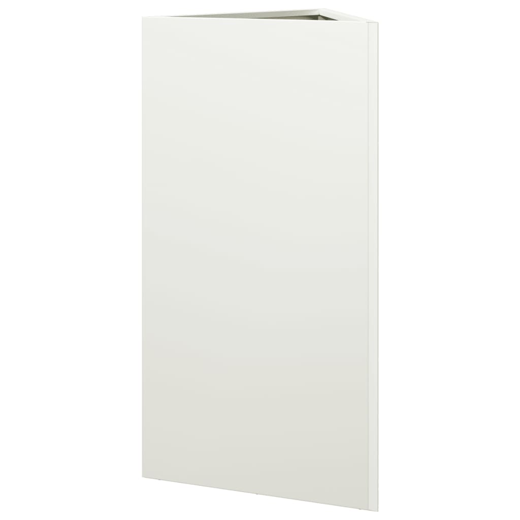 Vrtna sadilica bijela trokutasta 40x34,5x75 cm čelična