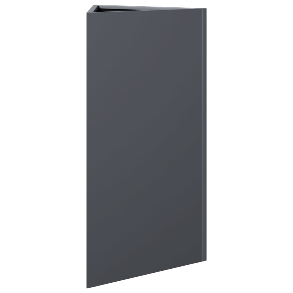 Vrtna sadilica antracit trokutasta 40 x 34,5 x 75 cm čelična