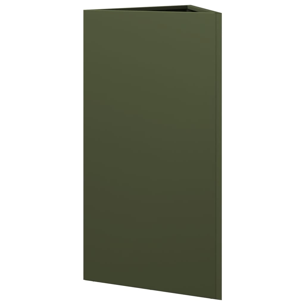 Vrtna sadilica maslinastozelena trokutasta 40x34,5x75cm čelična