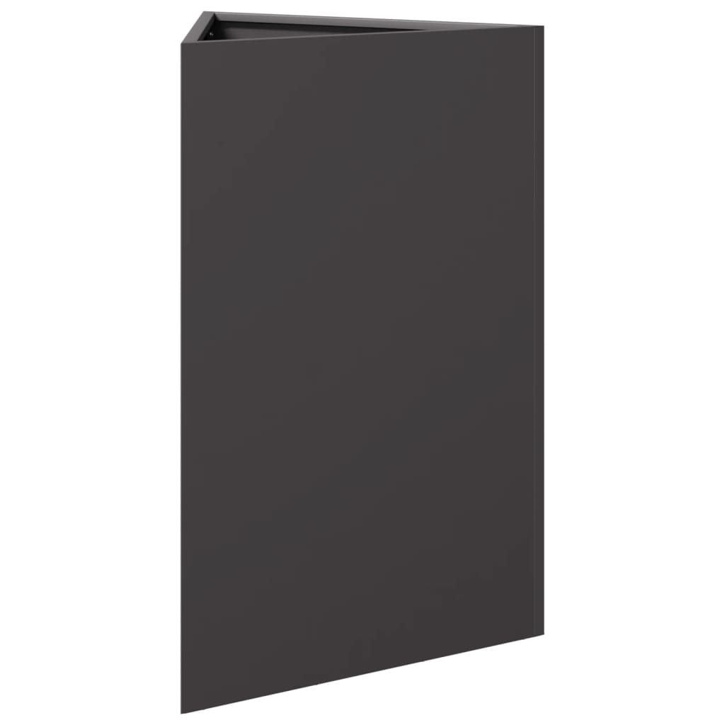 Vrtna sadilica crna trokutasta 50x43x75 cm čelična