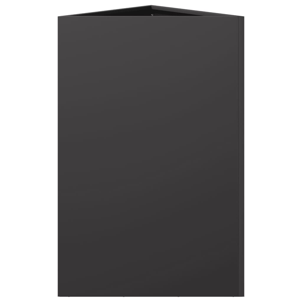 Vrtne sadilice 2 kom crne trokutaste 50x43x75 cm čelične