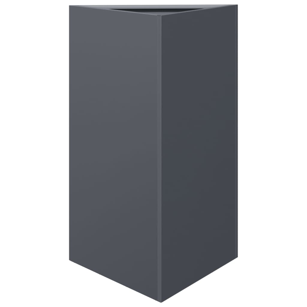 Vrtna sadilica antracit trokutasta 50x43x75 cm čelična