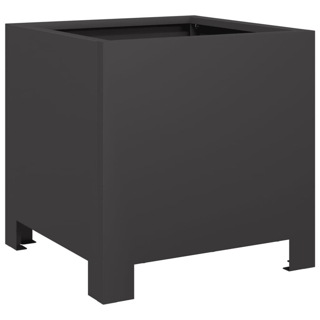 Vrtna sadilica crna 30 x 30 x 30 cm čelična
