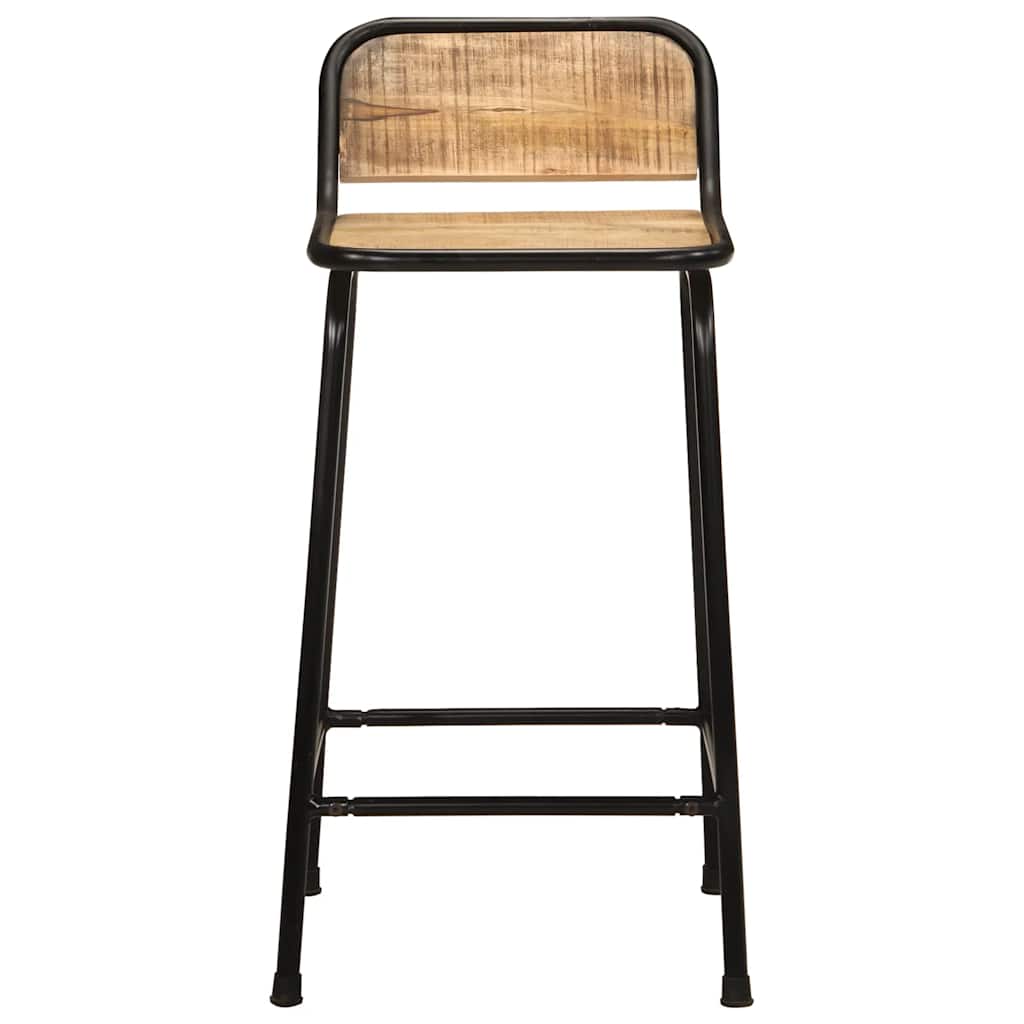 Barske stolice 2 kom 46x35,5x80 cm puno drvo grubo mango