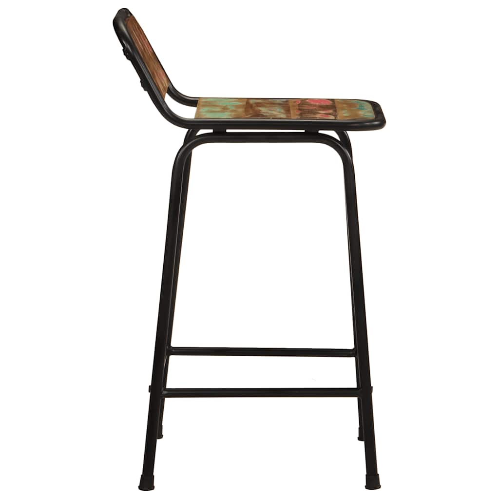 Barski stolci 2 kom 46x35,5x80 cm masivnog obnovljenog drva