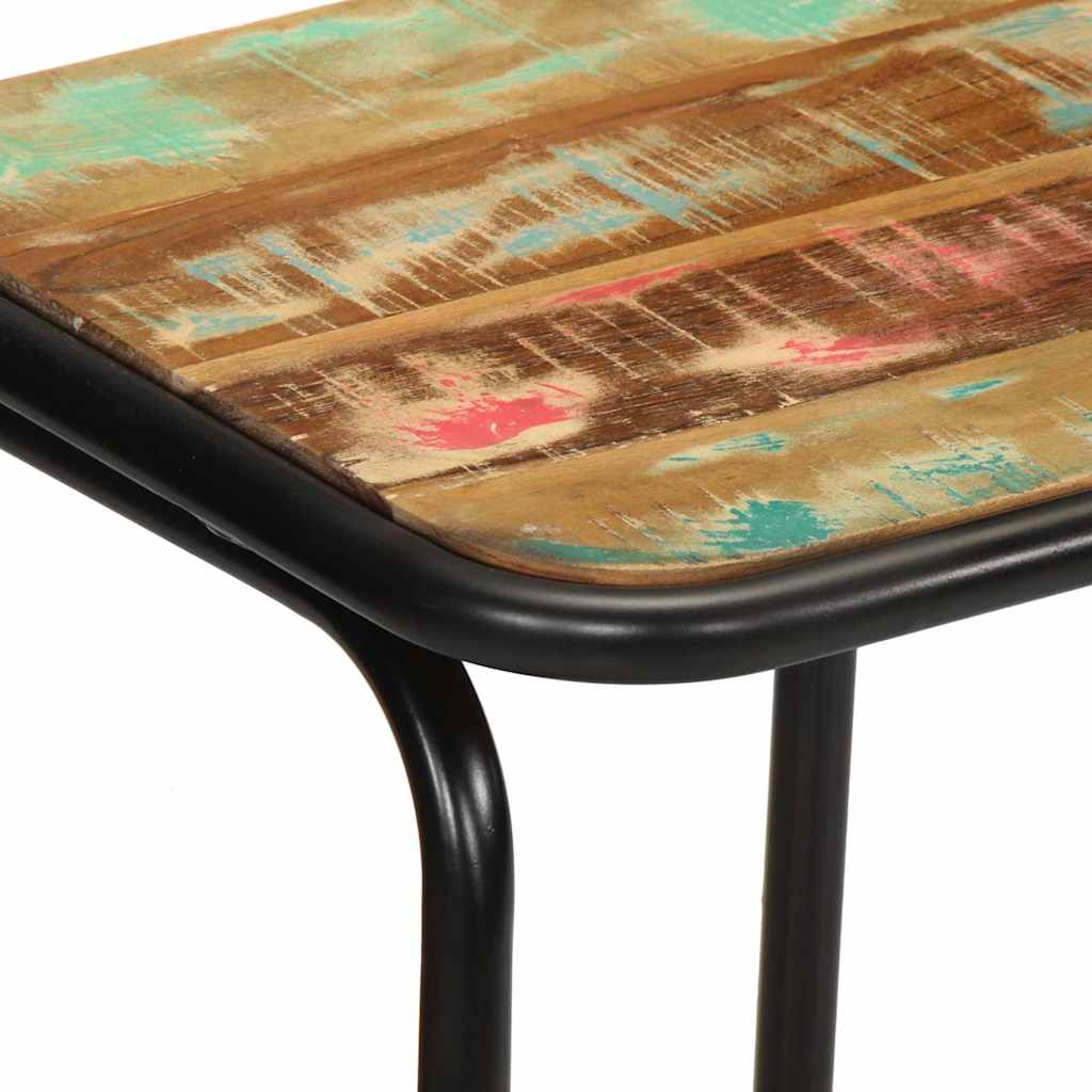 Barski stolci 4 kom 46x35,5x80 cm masivnog obnovljenog drva