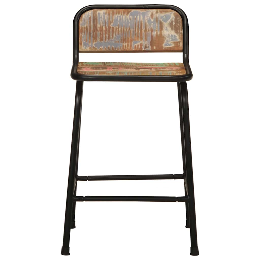 Barski stolci 2 kom 46x35,5x70 cm masivnog obnovljenog drva