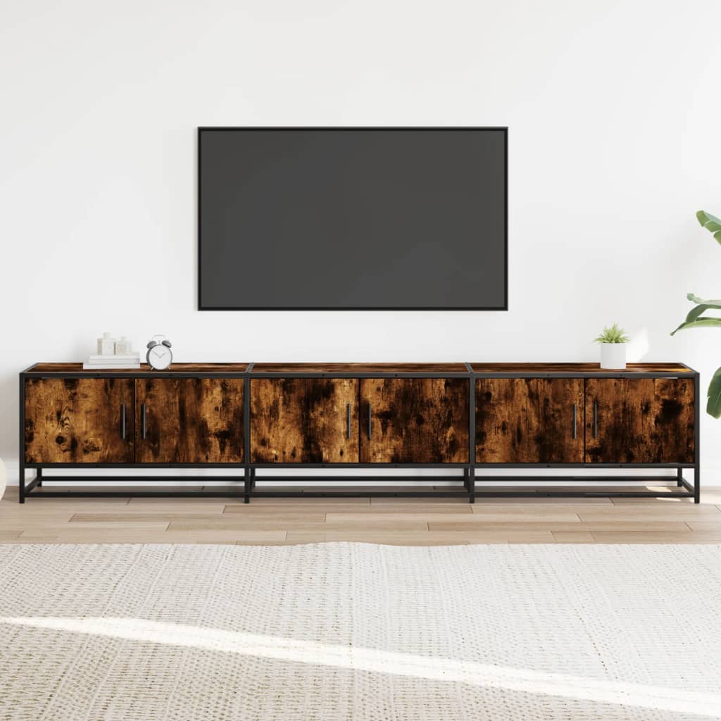 TV ormarić boja dimljenog hrasta 210x35x41 cm konstruirano drvo