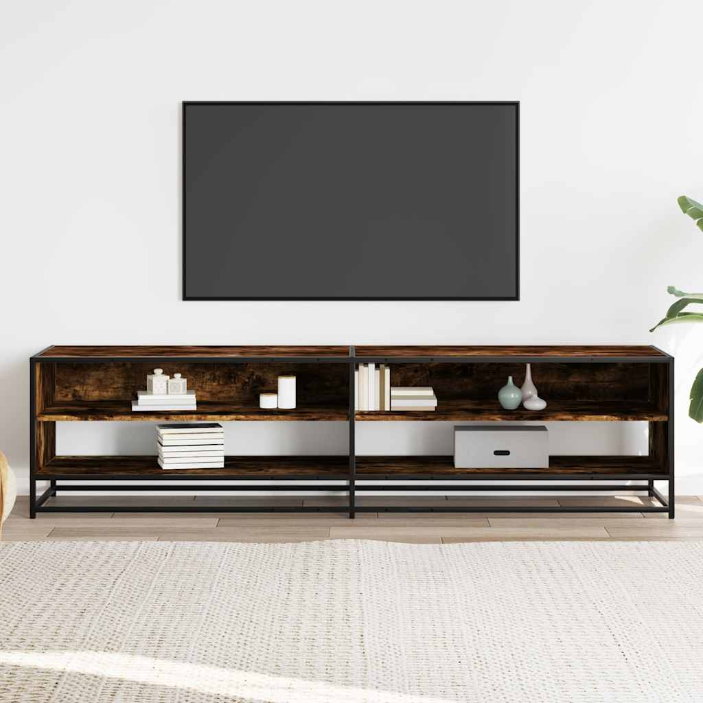 TV ormarić dimljeni hrast 180,5x40x46 cm konstruirano drvo