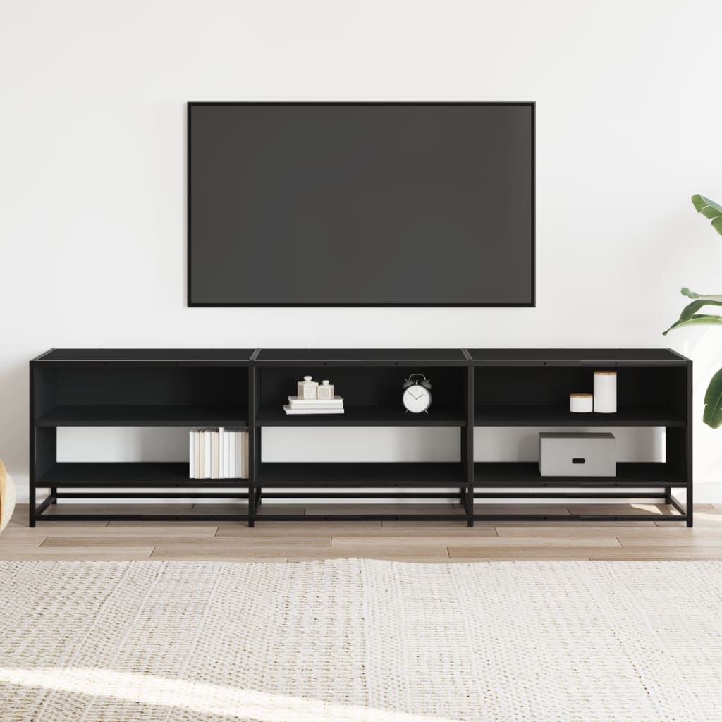 TV ormarić crni 180x40x46 cm od konstruiranog drva