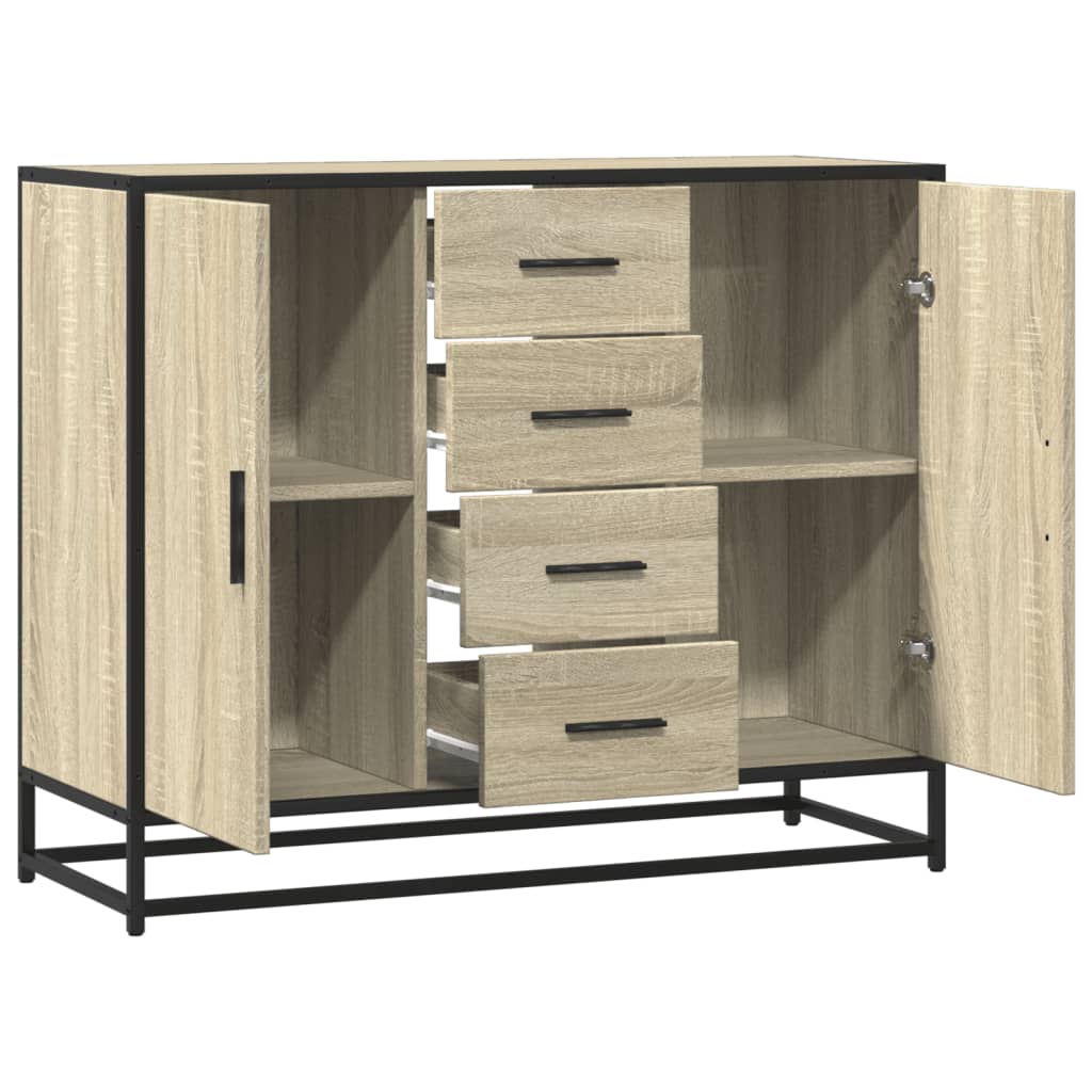 Komoda sonoma hrast 92x35x76 cm izrađeno drvo