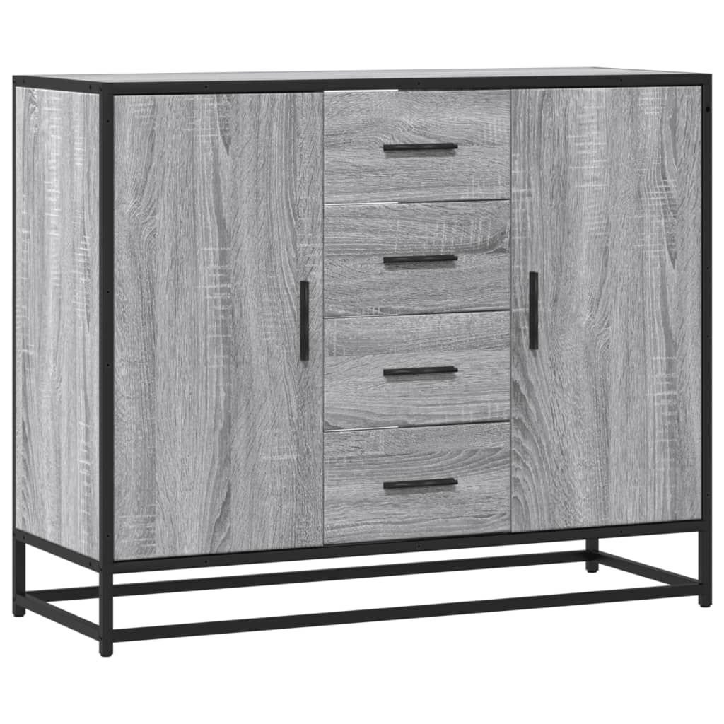 Komoda Siva Sonoma 92x35x76 cm Konstruirano drvo