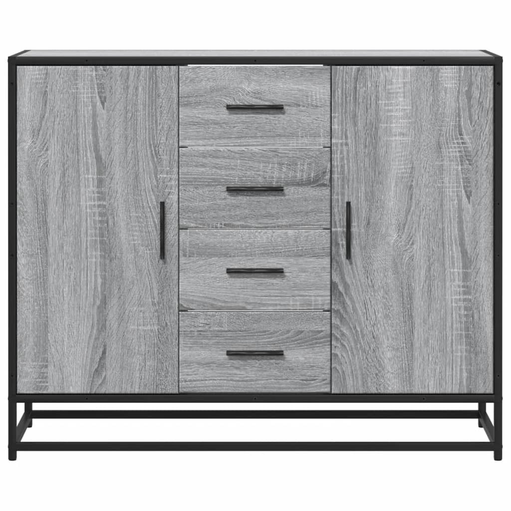 Komoda Siva Sonoma 92x35x76 cm Konstruirano drvo