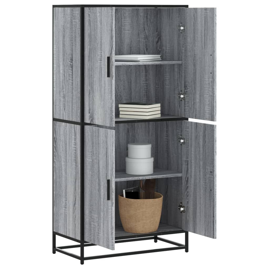 Visoka ploča siva Sonoma 68x35x139 cm Konstruirano drvo