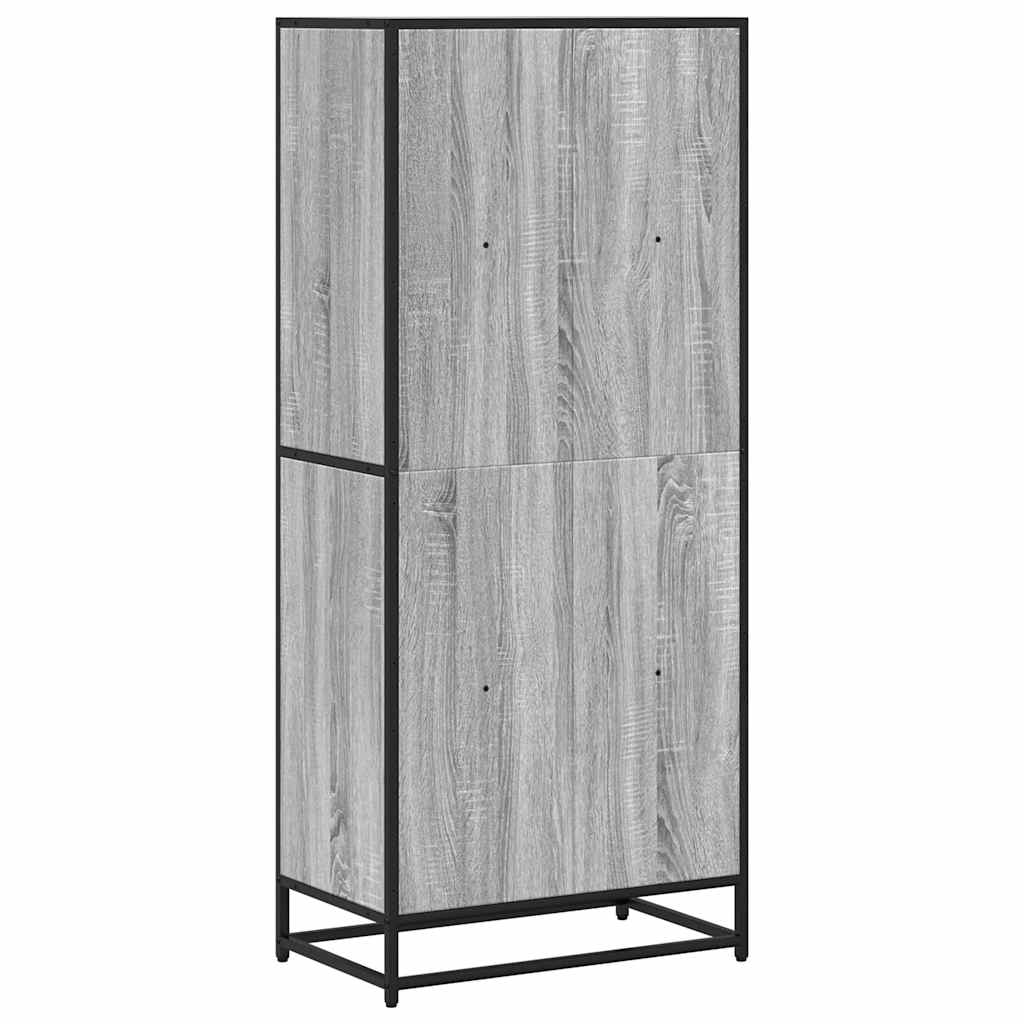 Polica za knjige Siva Sonoma 60x35x139 cm Konstruirano drvo