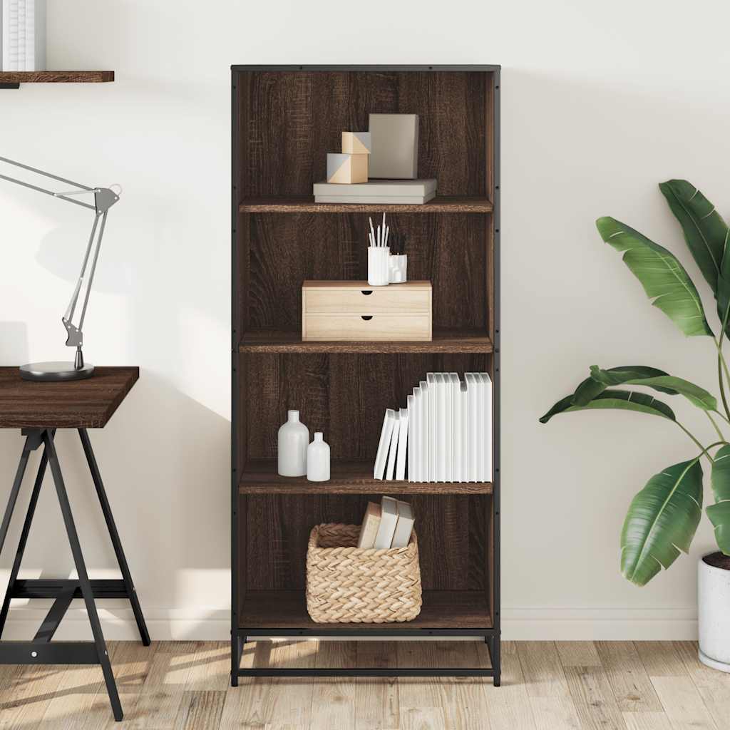Polica za knjige smeđi hrast 60x35x139 cm izrađeno drvo