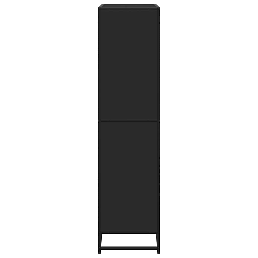 Polica za knjige crna 80,5x35x139 cm izrađeno drvo