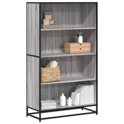 Polica za knjige Siva Sonoma 80,5x35x139 cm Konstruirano drvo