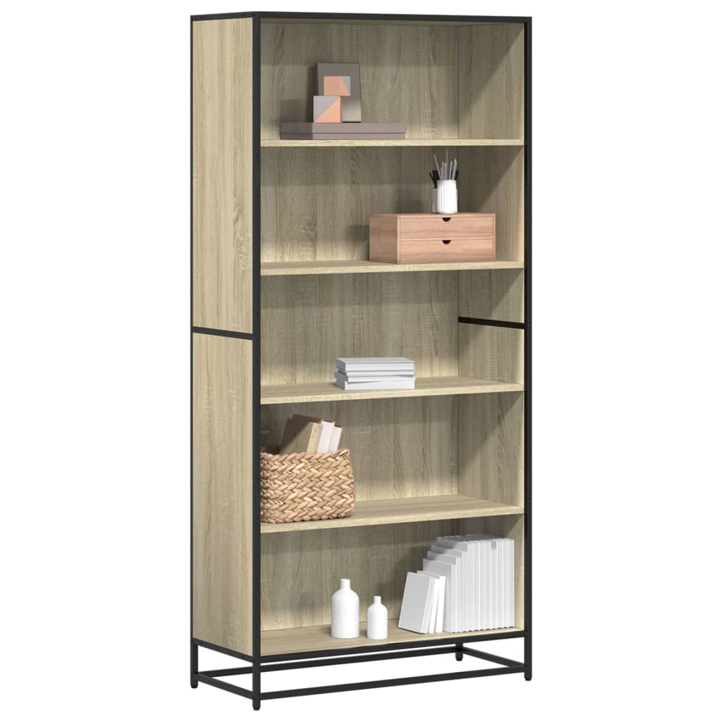 Polica za knjige sonoma hrast 80,5x35x170,5cm konstruirano drvo