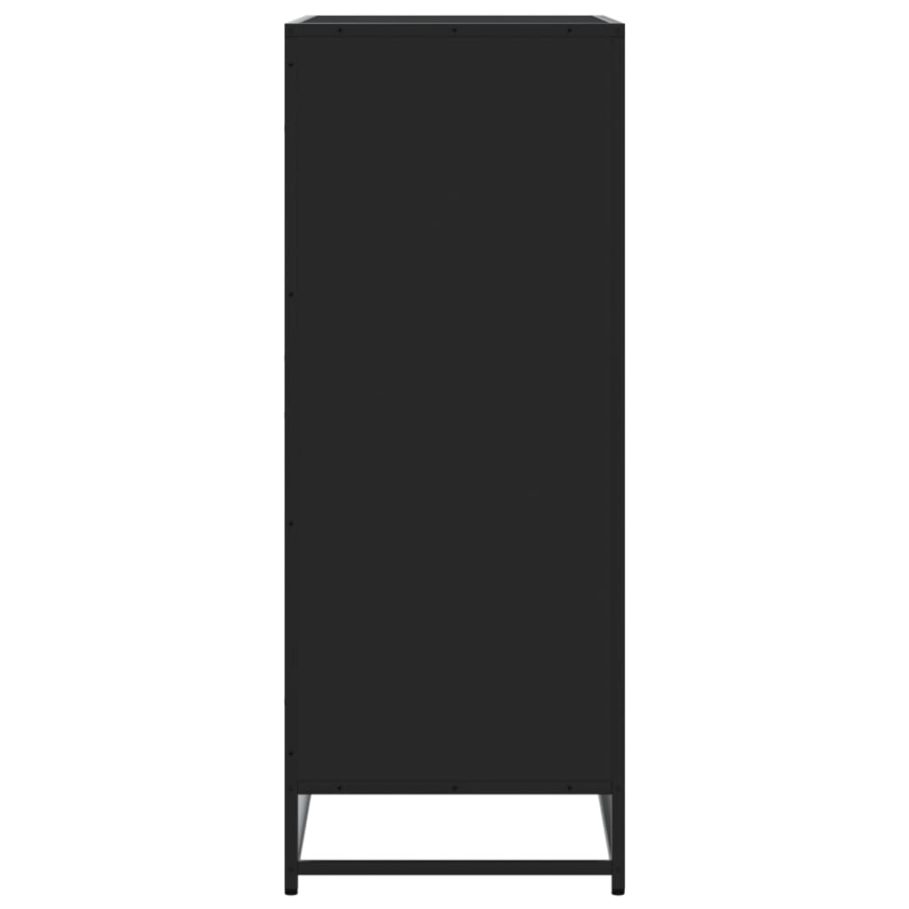 Ormarić za cipele crni 75x38x97,5 cm Konstruirano drvo i metal