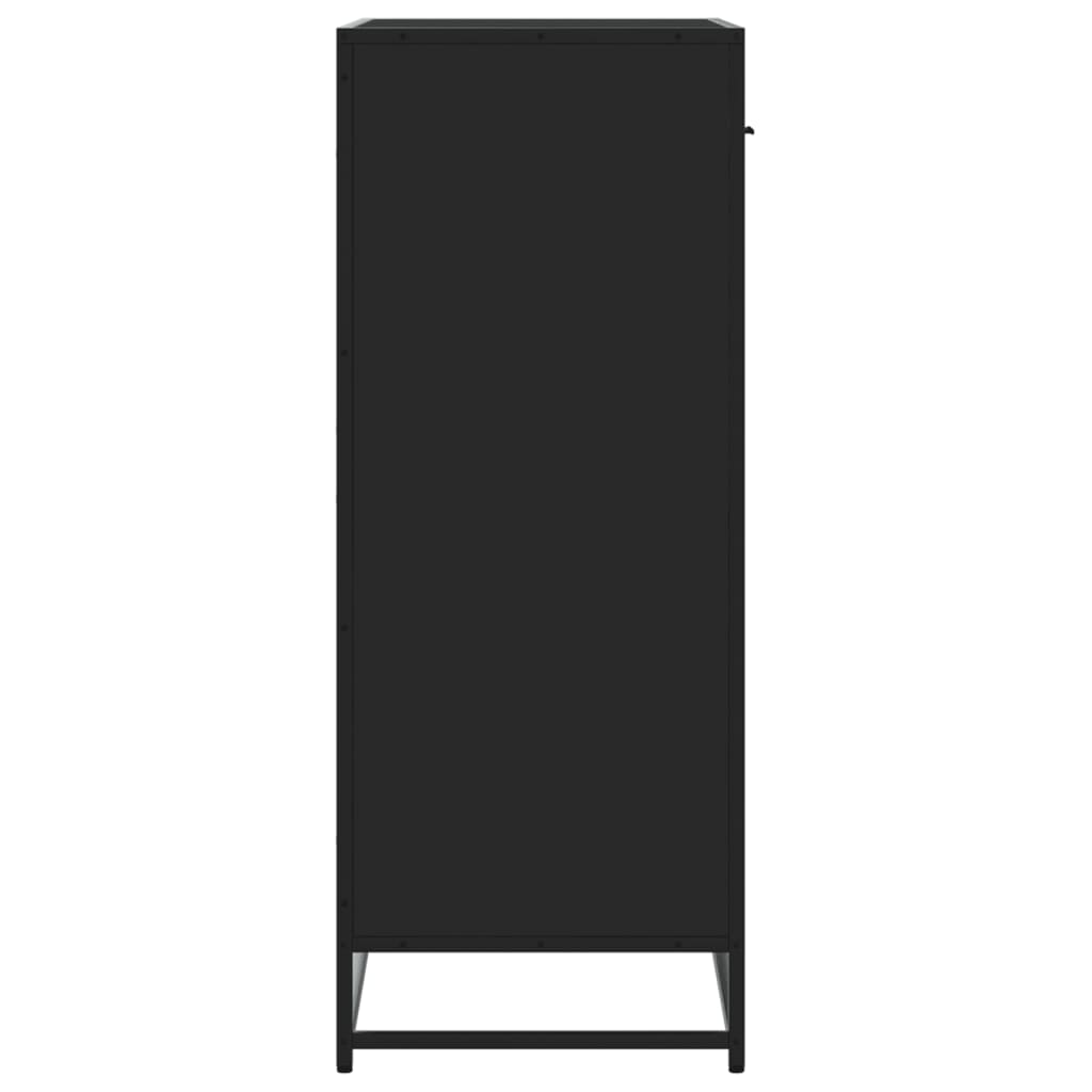 Ormarić za cipele crni 75x38x97,5 cm Konstruirano drvo i metal