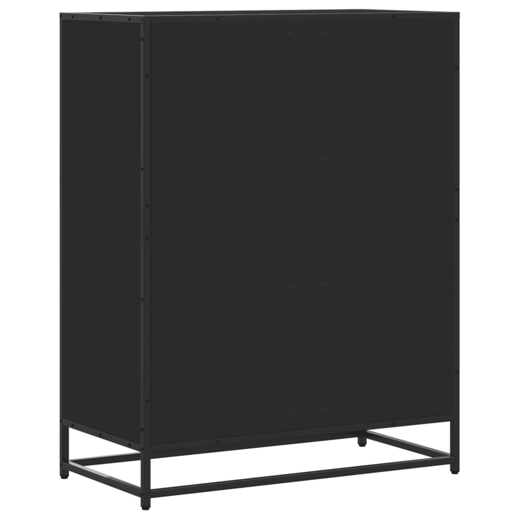 Ormarić za cipele crni 75x38x97,5 cm Konstruirano drvo i metal
