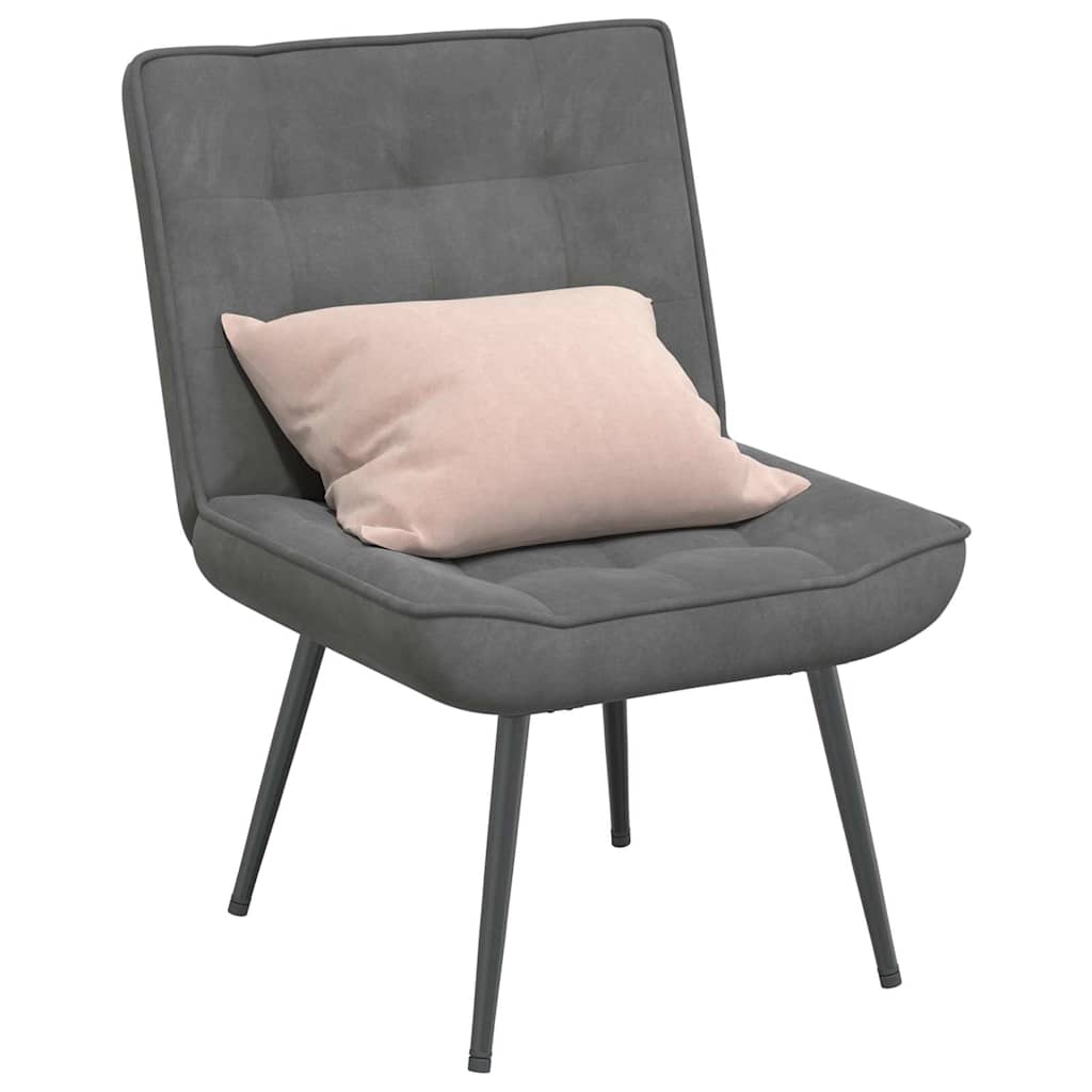 Stolica za opuštanje tamnosiva 64x74x84 cm baršun