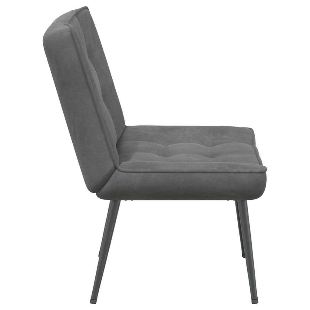 Stolica za opuštanje tamnosiva 64x74x84 cm baršun