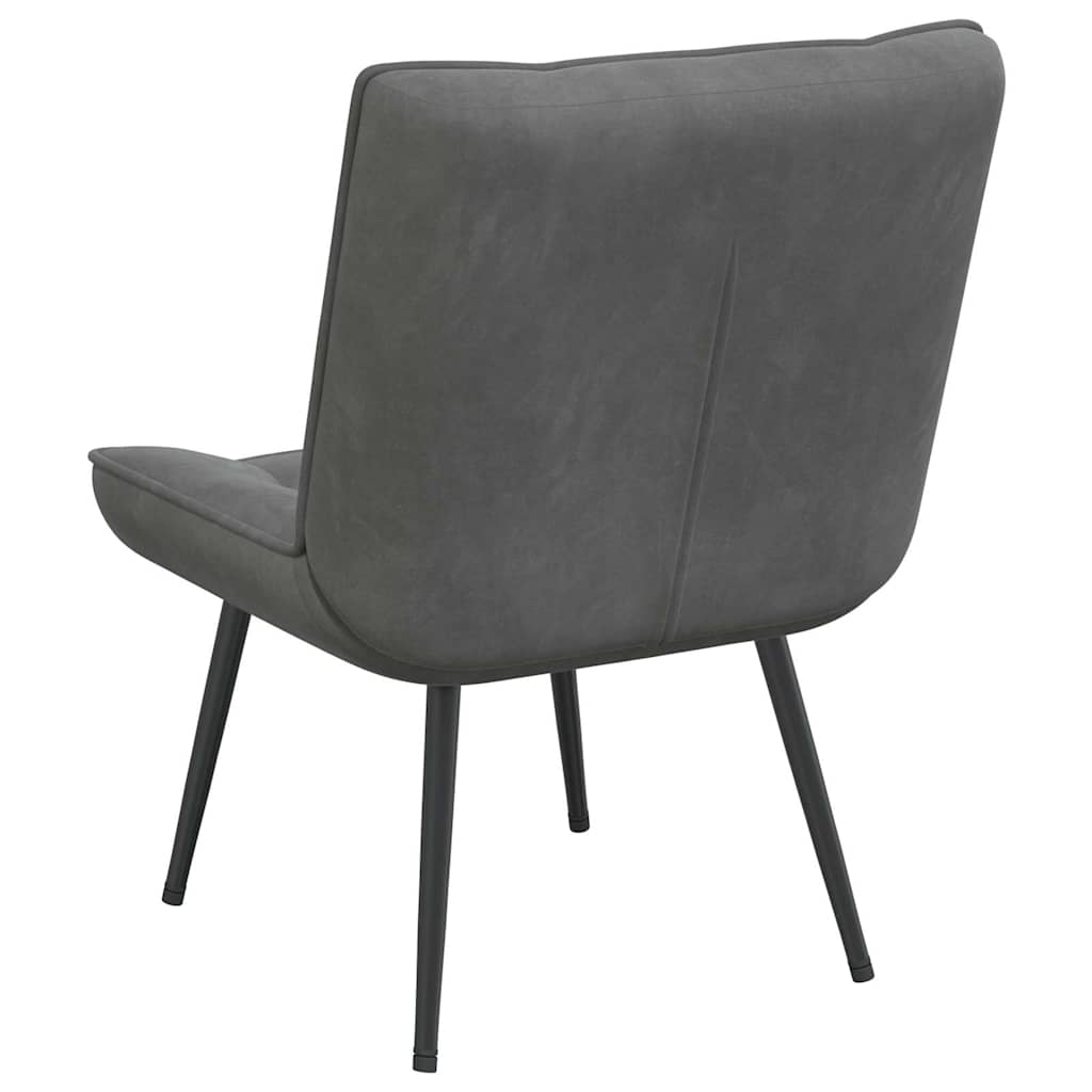 Stolica za opuštanje tamnosiva 64x74x84 cm baršun