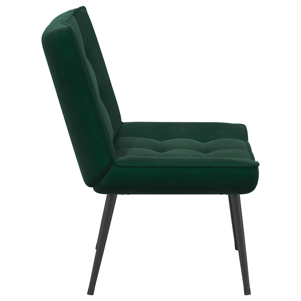 Stolica za opuštanje tamno zelena 64x74x84 cm baršun