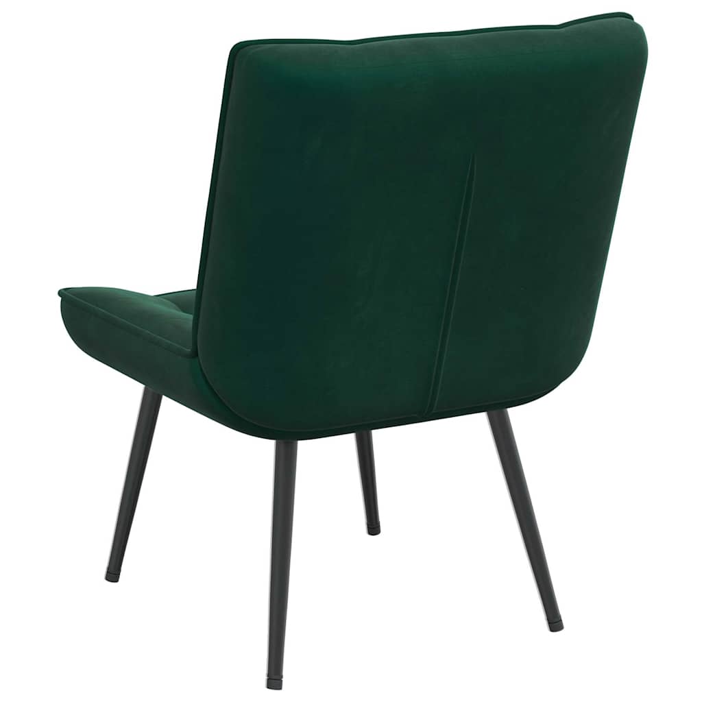 Stolica za opuštanje tamno zelena 64x74x84 cm baršun